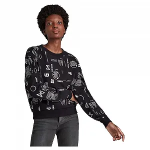 Укороченный свитшот G-STAR RAW Allover Sweats - Фото 1