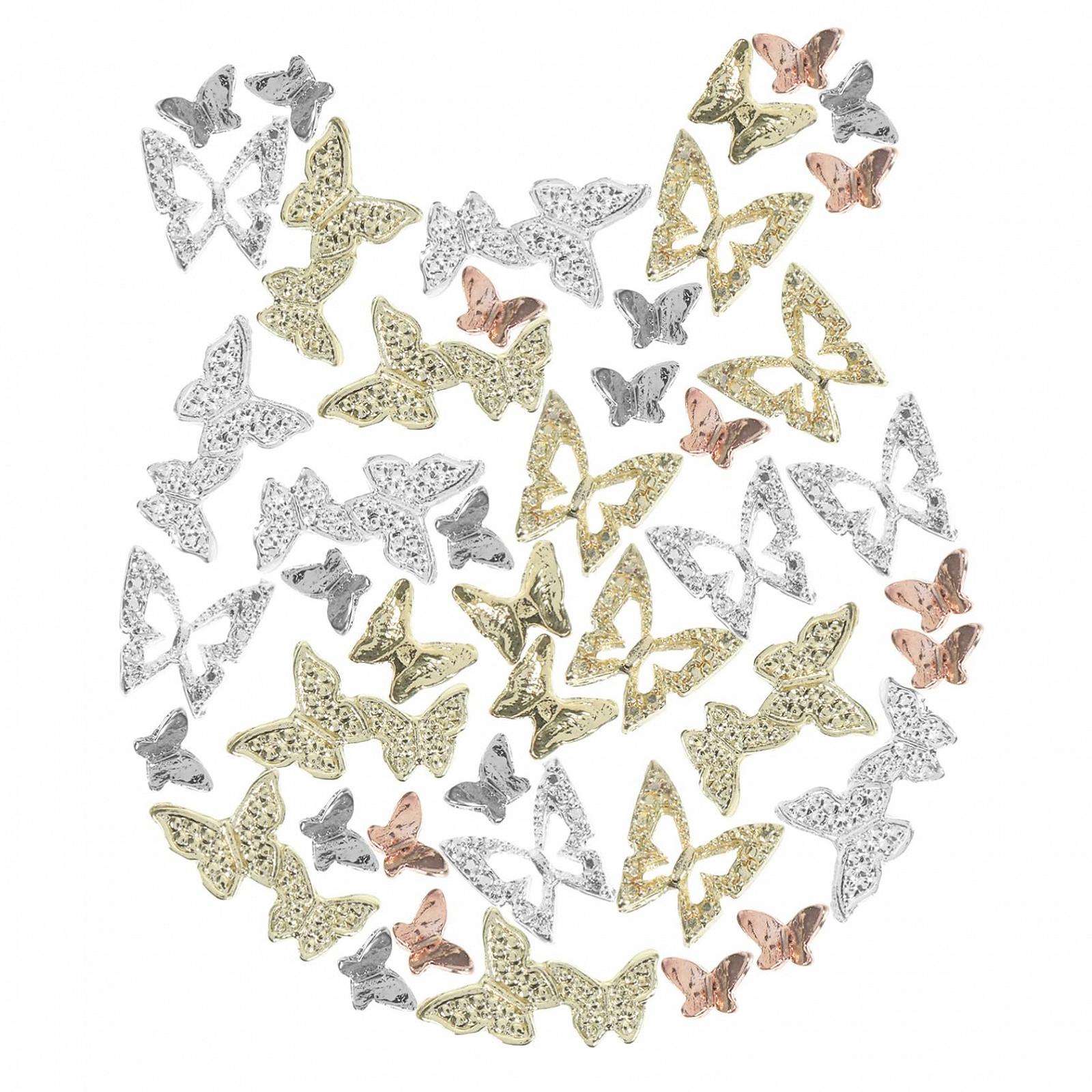Подвески для ногтей Бабочки Healeved 40 шт. Украшения для маникюра, фото №1