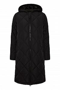 Жіноче зимове стьобане пальто OXMO OXStanca з капюшоном і кишенями, стандартного крою - Фото 1