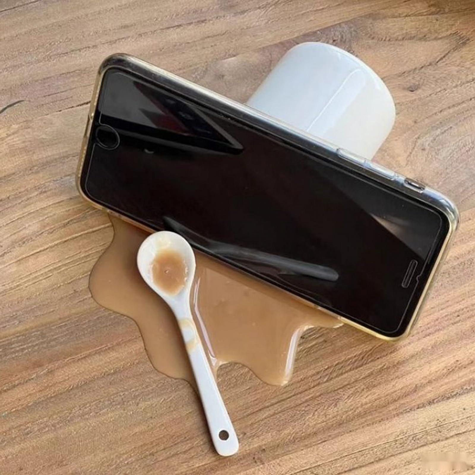 Підставка для смартфона для столу Spilled Coffee Design, підставка для мобільного телефону, фото №3