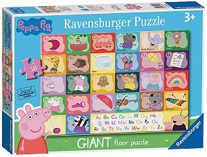 Пазл Ravensburger Peppa Pig Alphabet 24 элемента гигантский напольный - Фото 1