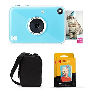 Цифровая камера мгновенной печати Kodak Printomatic+ Starter Kit 10MP RGB LED Case 20 Zinc Paper Blue - Фото 1
