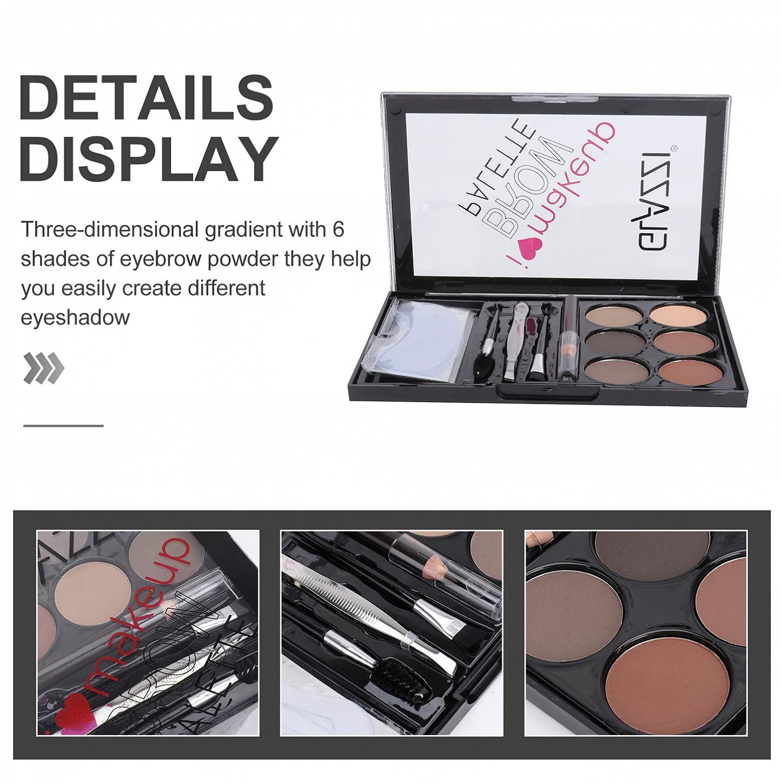 Пудра Lurrose Eyebrow Eyeshadow Set 6 цветов, фото №2