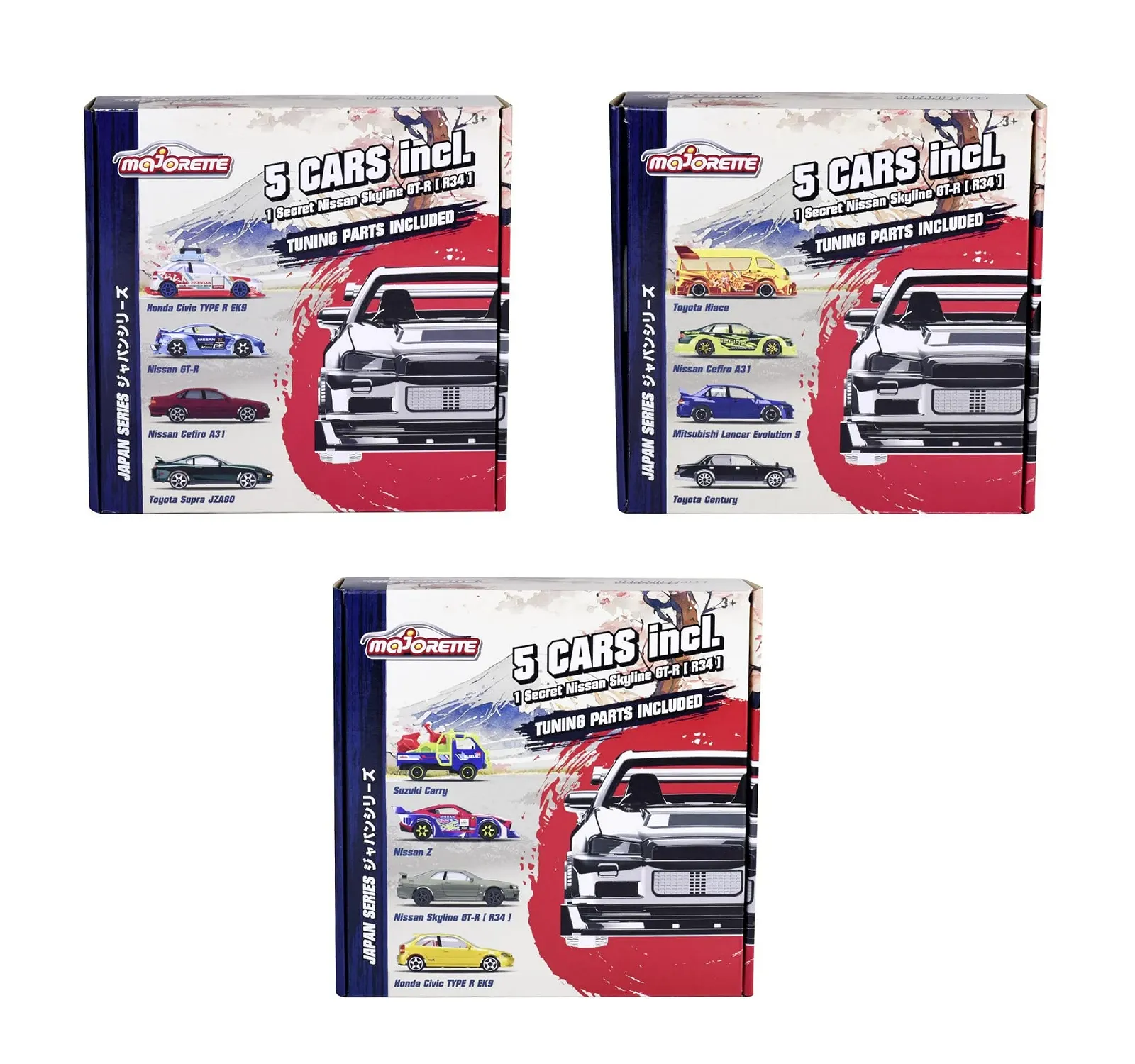 Набор машинок Тип Majorette Japan Series Bonus (5 машинок, 3 вида в ассортименте) - 5 металлических игрушечных машинок, 7,5 см каждая, свободный ход, для коллекционеров и детей от 5 лет, включает Nissan Skyline GT-R (R34), фото №7 Набор машинок Тип Majorette Japan Series Bonus (5 машинок, 3 вида в ассортименте) - 5 металлических игрушечных машинок, 7,5 см каждая, свободный ход, для коллекционеров и детей от 5 лет, включает Nissan Skyline GT-R (R34), фото №7