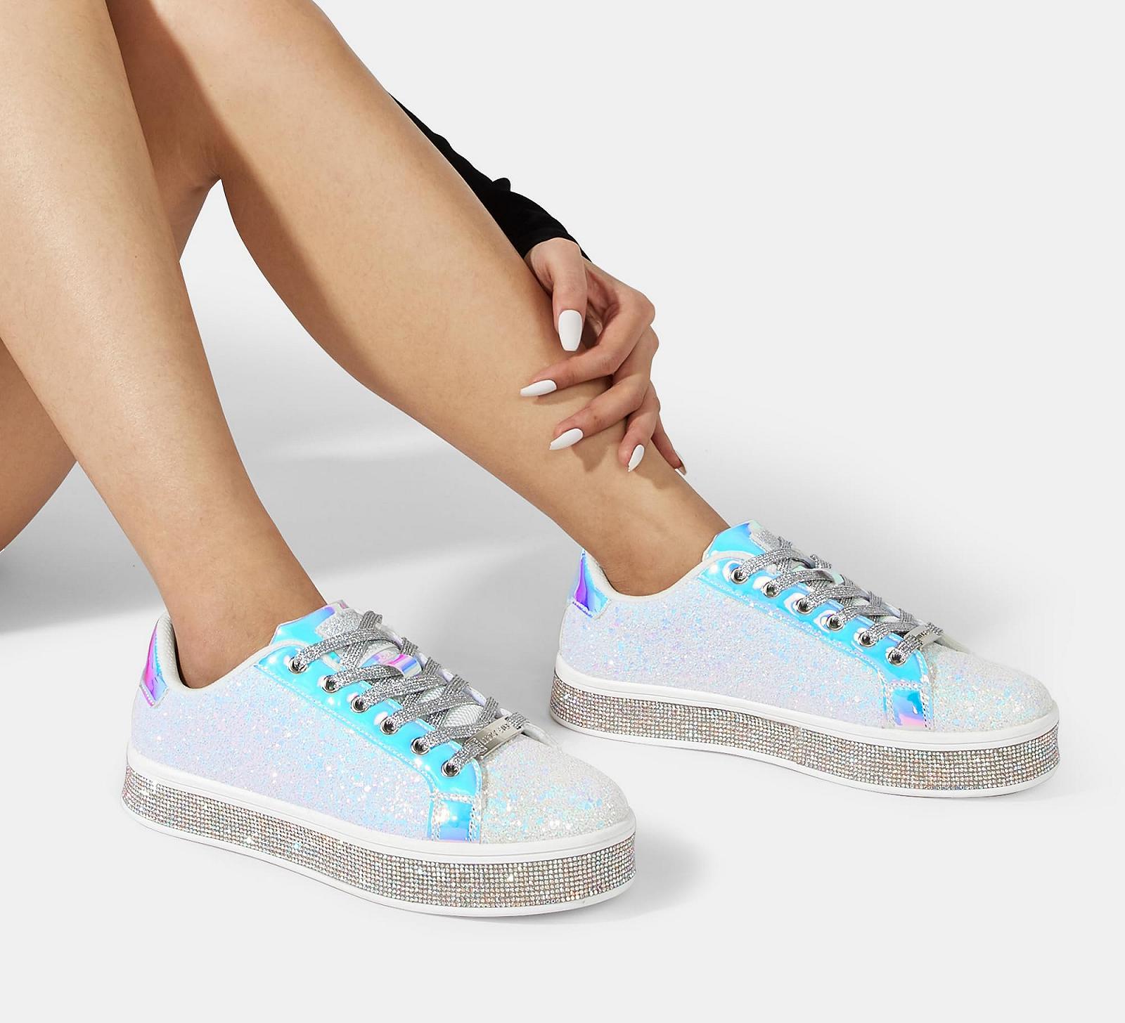 Жіночі Кросівки на платформі LUCKY STEP Glitter Блискучі Ошатні для весілля, фото №7