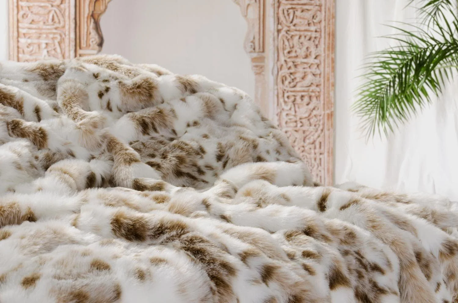 Меховое Одеяло Snow Leopard Искусственный мех 5 Размеров Плед Покрывало или Меховая Подушка 260 x 300 см, фото №6