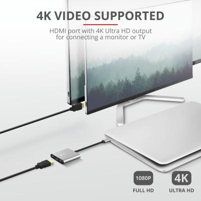 Концентратор Trust Dalyx 3-in-1 Multiport USB-C Adapter Aluminium 23772, фото №5