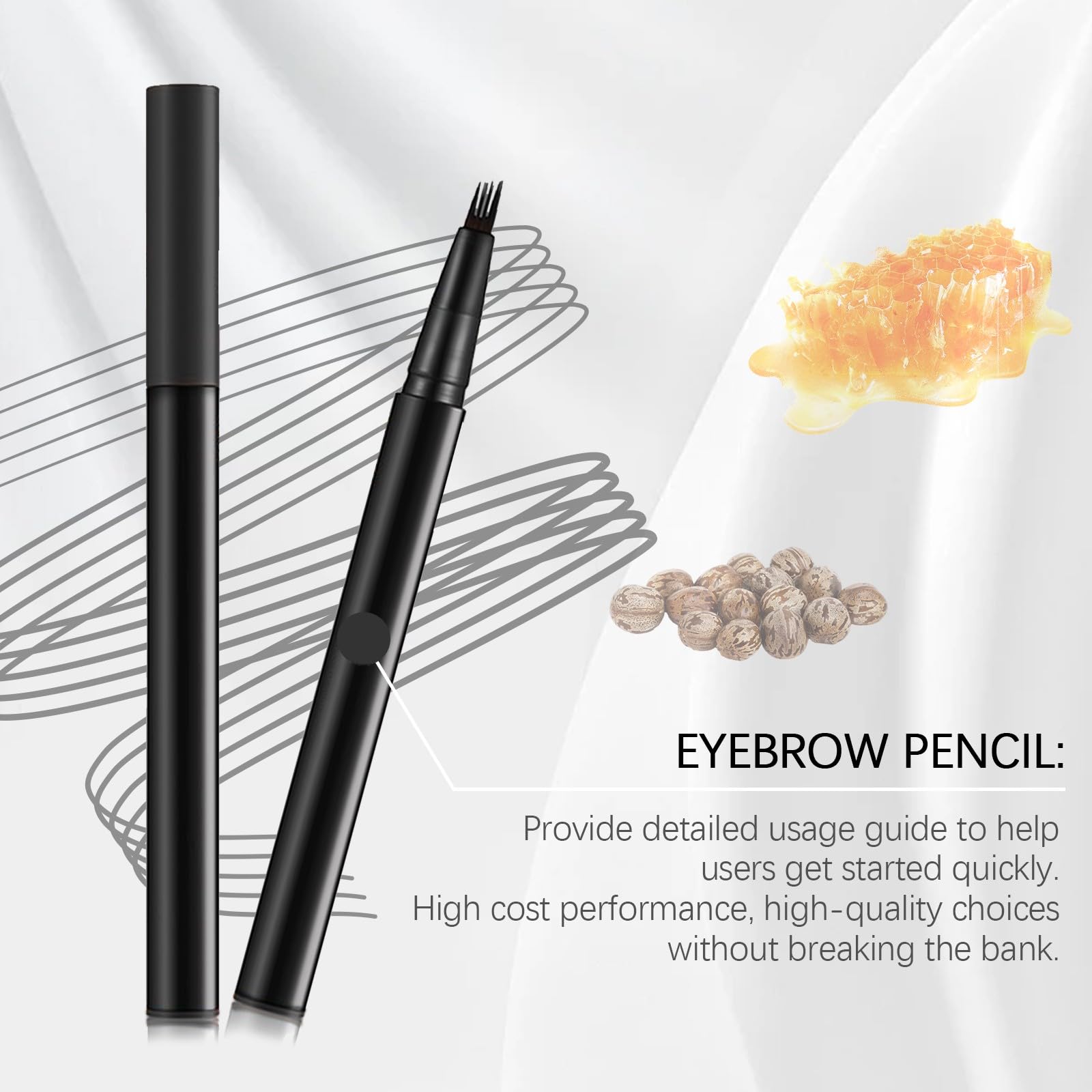 Карандаш для бровей 3D Водостойкий Светло-коричневый, фото №2