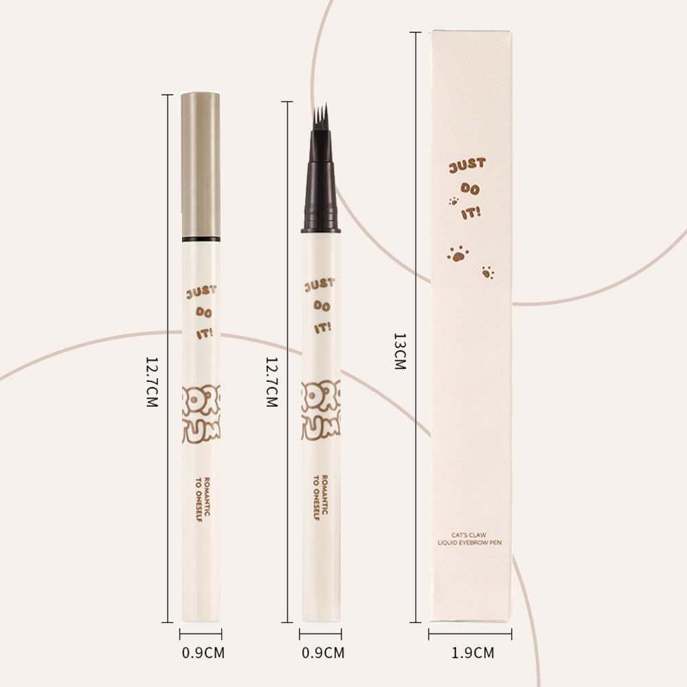 Карандаш для бровей Microblading 3D Micro 2024 4 Fork Tips Водостойкий Коричневый, фото №7