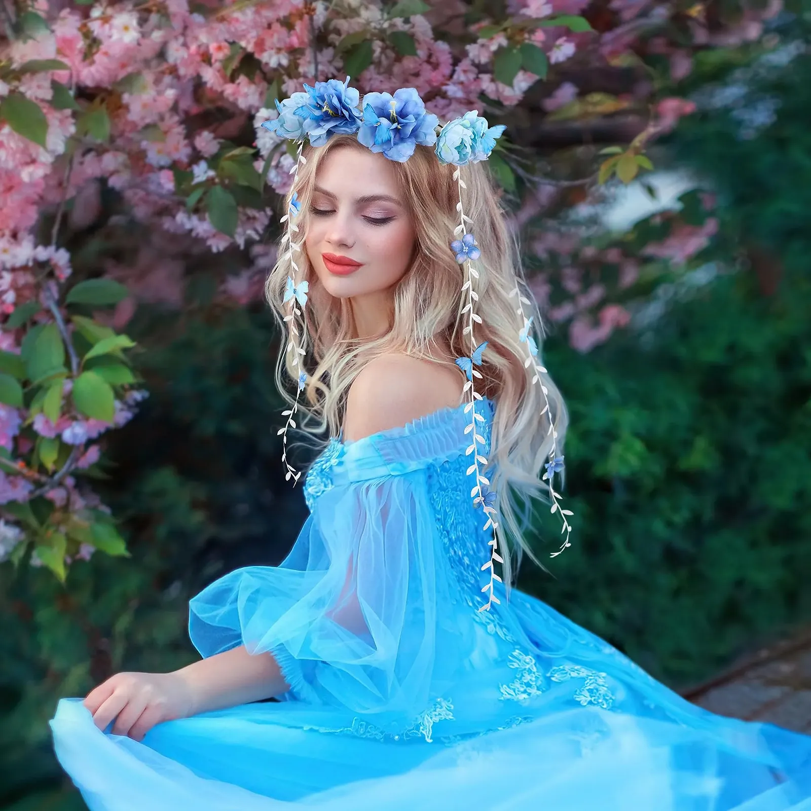 Вінок Квітка Блакитний для жінок, фото №5