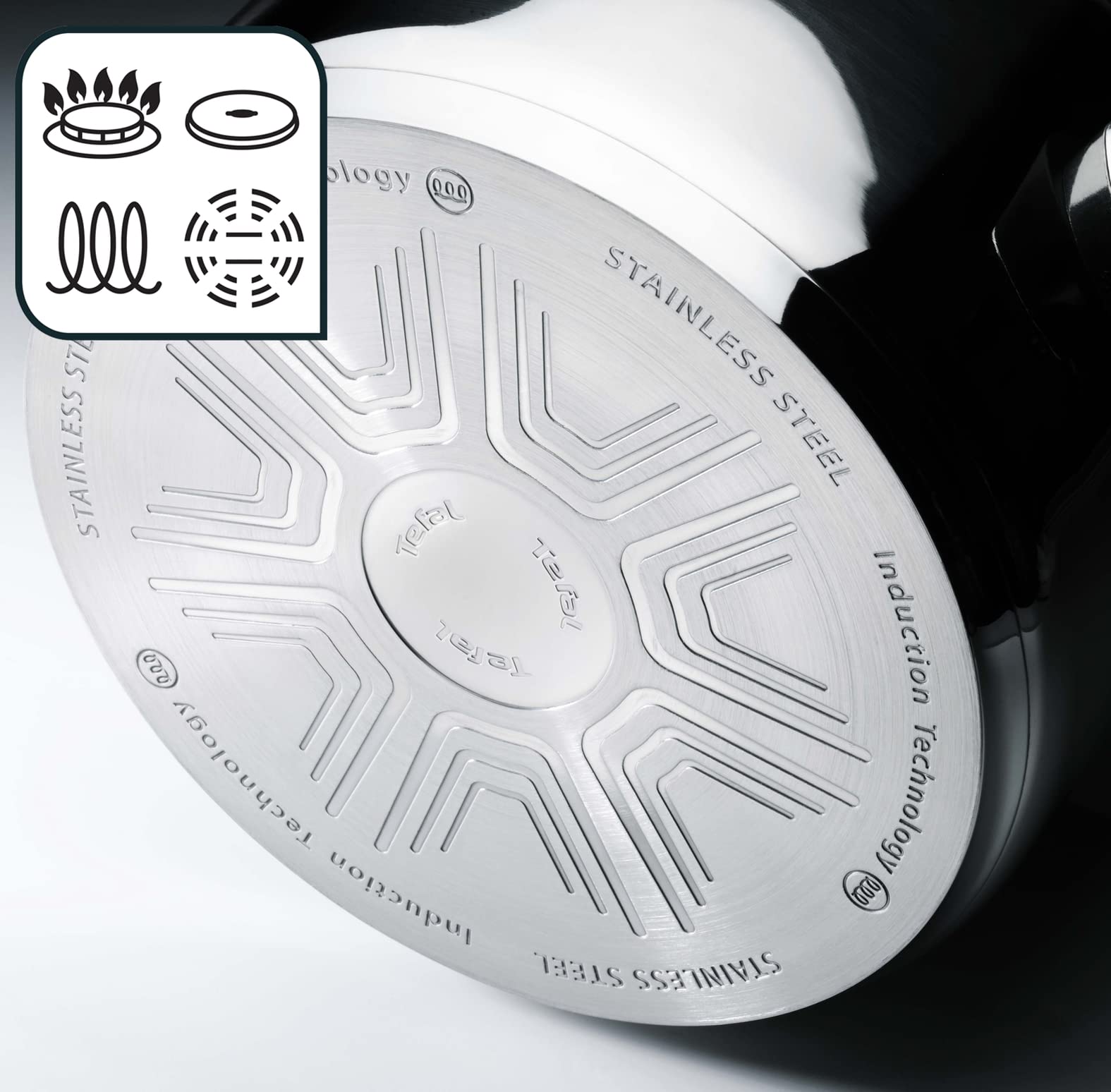 Набор сковород TEFAL DUETTO 3 штук 20/24/28 см с технологией Thermo-Spot с безопасным антипригарным покрытием для индукционных плит, фото №4 Набор сковород TEFAL DUETTO 3 штук 20/24/28 см с технологией Thermo-Spot с безопасным антипригарным покрытием для индукционных плит, фото №4