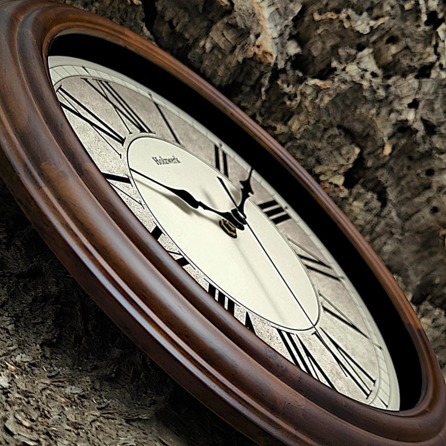 Настенные часы Holzwerk BEDBURG Natural Vintage Retro Wood Quartz бесшумные коричневые 35 см, фото №7 Настенные часы Holzwerk BEDBURG Natural Vintage Retro Wood Quartz бесшумные коричневые 35 см, фото №7