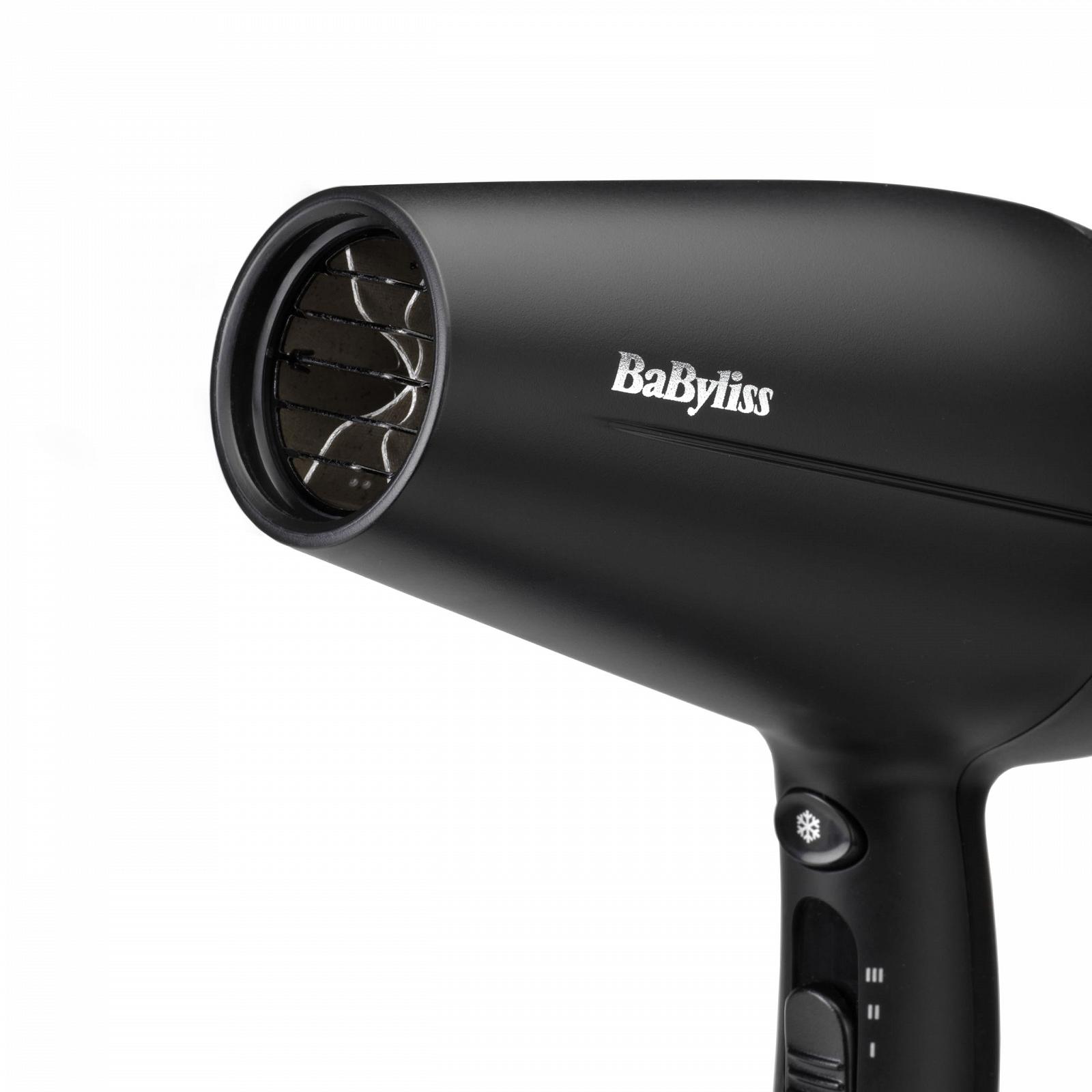 Фен BaByliss Turbo Smooth D572DE, 2200 Вт, с ионной технологией, черный, фото №4