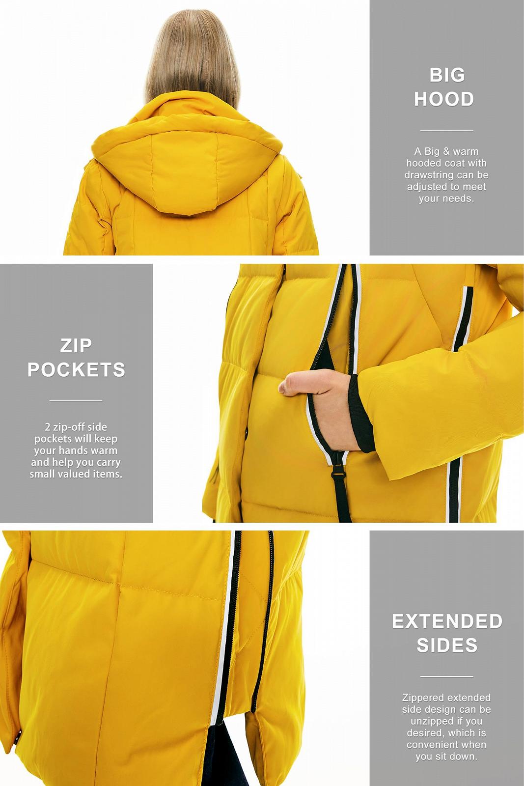 Довге зимове пухове пальто Orolay з капюшоном, фото №5