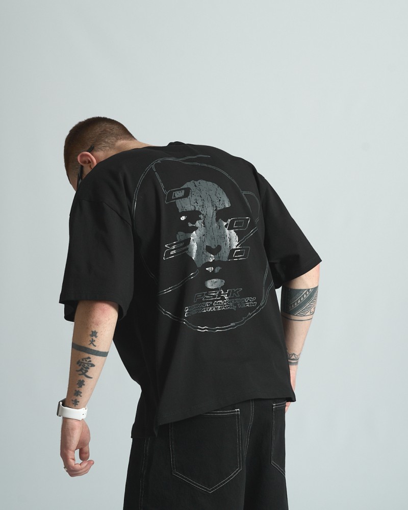 Футболка оверсайз Ogonpushka 2000 чорна, фото №6