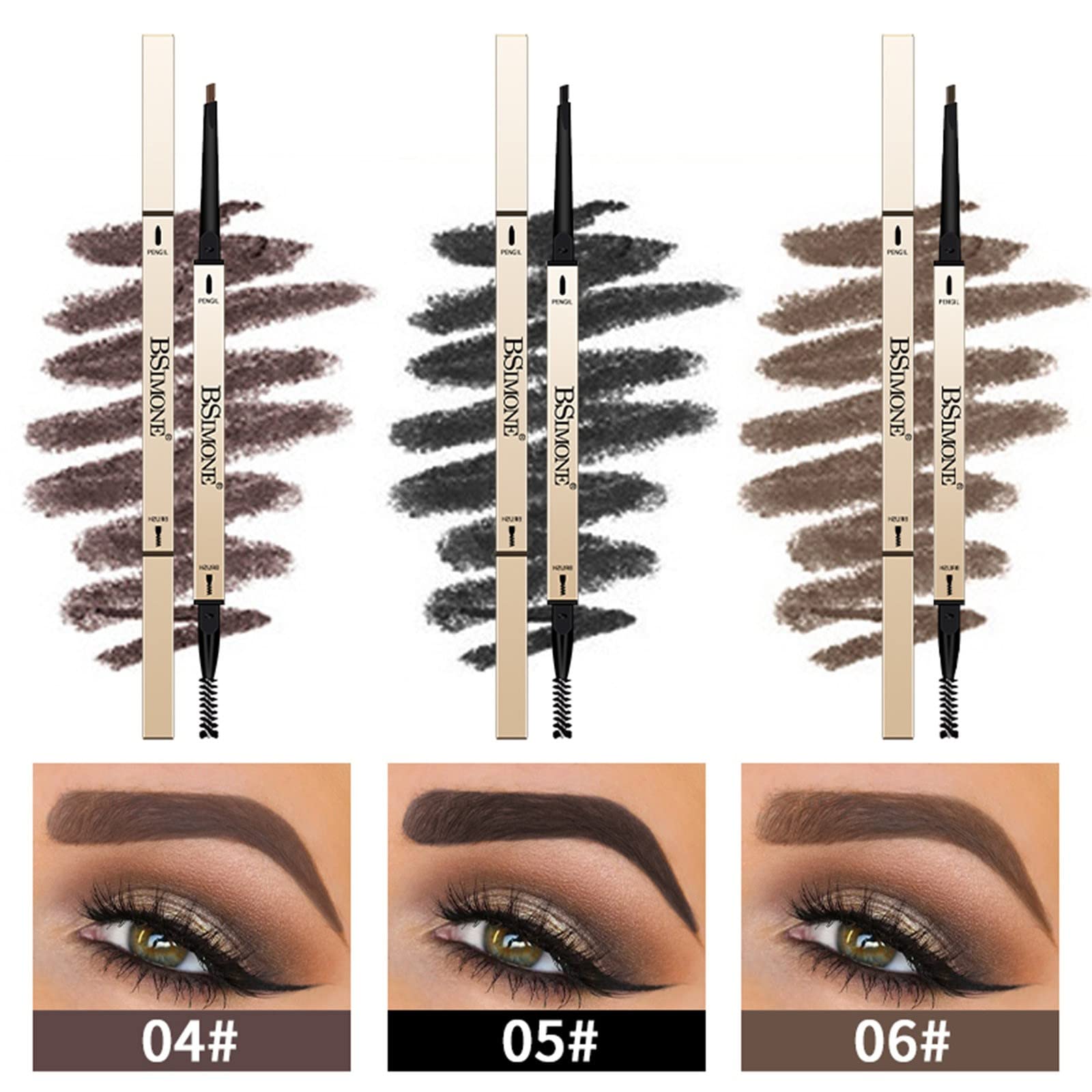 Водостойкий карандаш для бровей Waterproof Pencill Enhancement Kit с кистью A One Size, фото №7