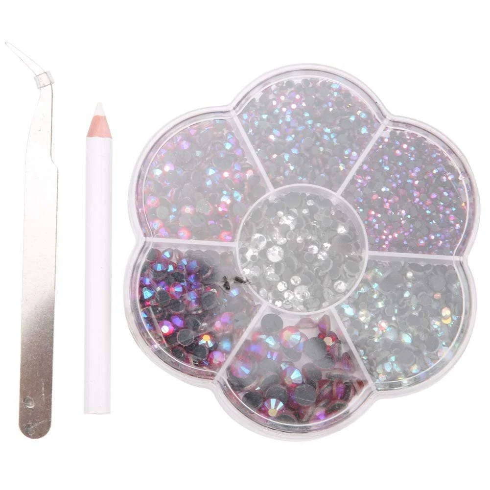 Стрази Скло 2–6 мм 2100 шт. Кольори в асортименті, фото №7