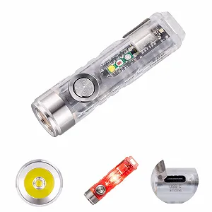 Ліхтарик RovyVon A8 G4 Перезаряджуваний USB C, 650 люмен, 6500K, EDC, з бічними вогнями (365 нм УФ + червоне + біле) - Фото 1