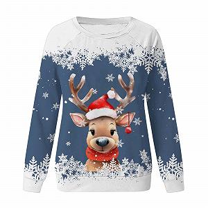 Жіночий світшот Різдвяний, повсякденний, з довгими рукавами synthetic.ua - Фото 1