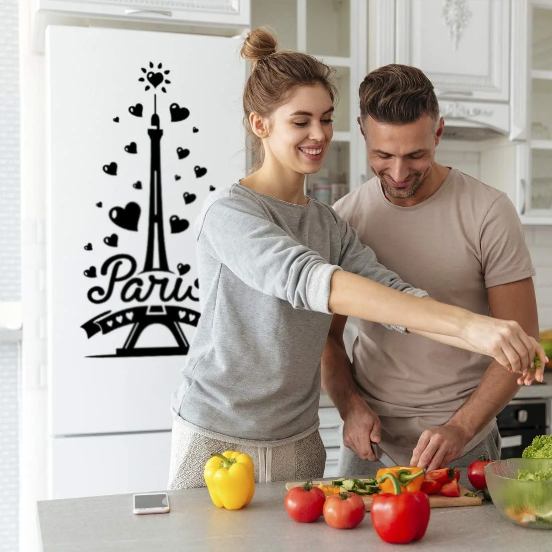 Настінна наклейка Ейфелева вежа Знімна Вінілова Самоклеюча, фото №4