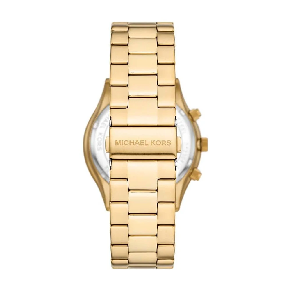 Мужские часы-хронограф Michael Kors Runway, корпус из нержавеющей стали, золотистый и черный в наборе, MK1076SET-AMZUK, фото №2