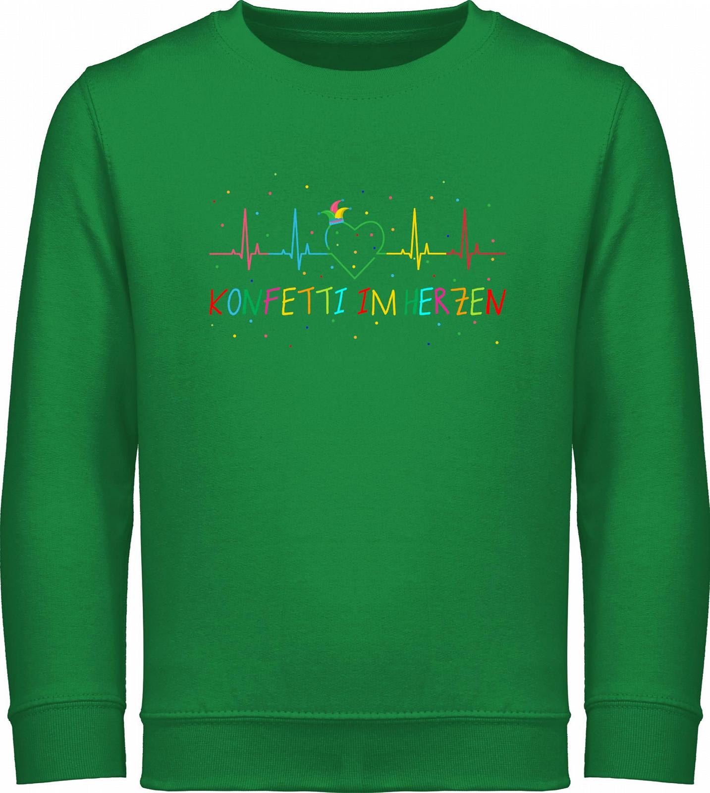 Толстовка Shirtracer Детский свитер для мальчиков и девочек - Карнавал - Конфетти в сердце, сердцебиение, маскарадный костюм, фото №1