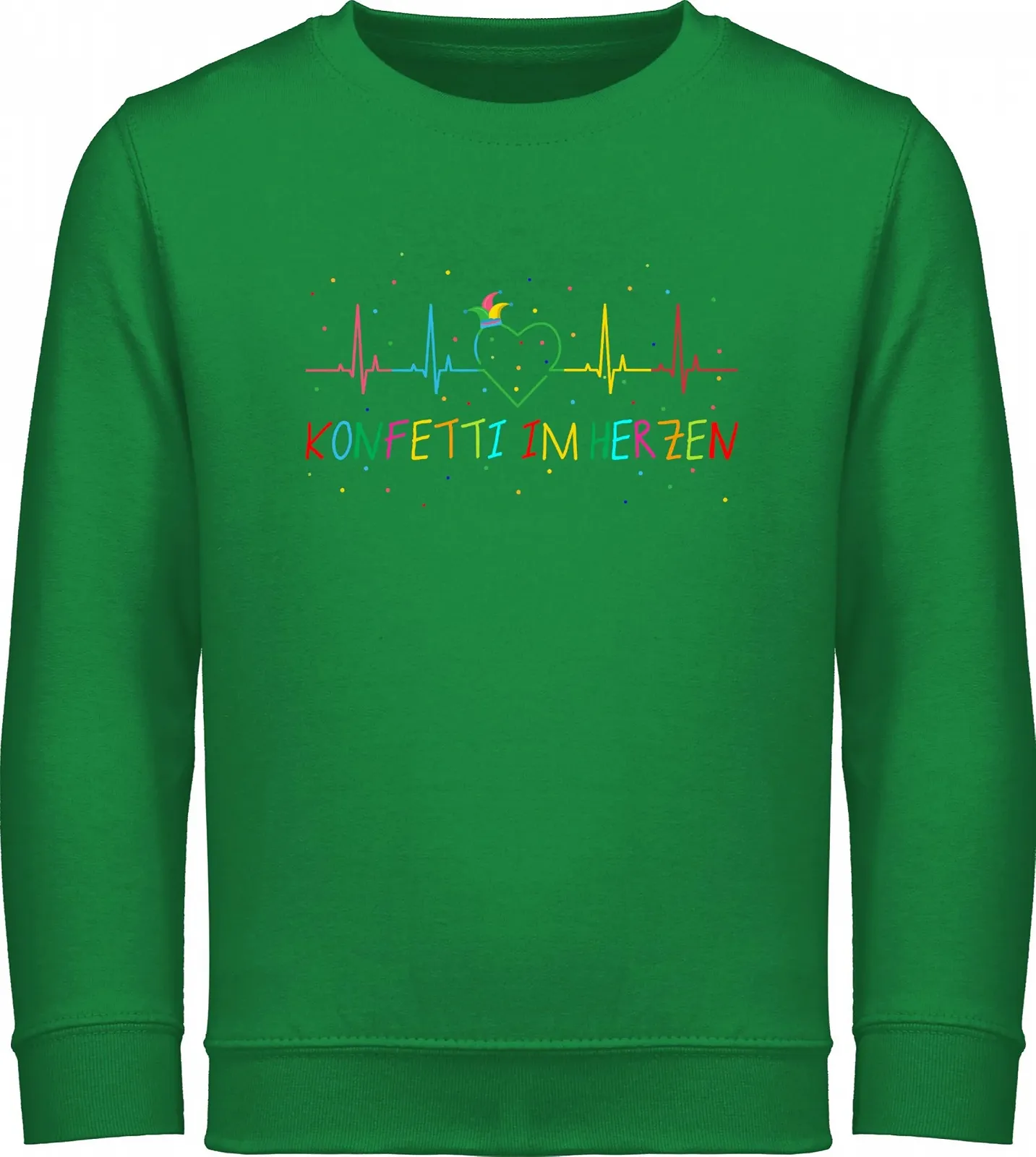 Толстовка Shirtracer Детский свитер для мальчиков и девочек - Карнавал - Конфетти в сердце, сердцебиение, маскарадный костюм, фото №1