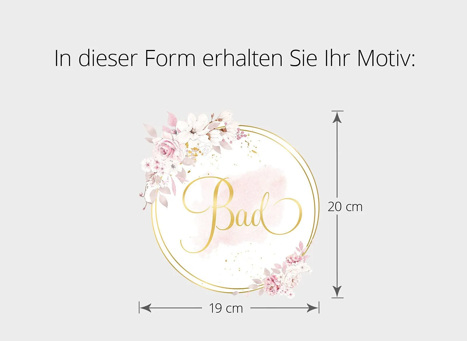 Наклейка на дверь Grandora DL729 Цветы 19 x 20 см Разноцветный, фото №3