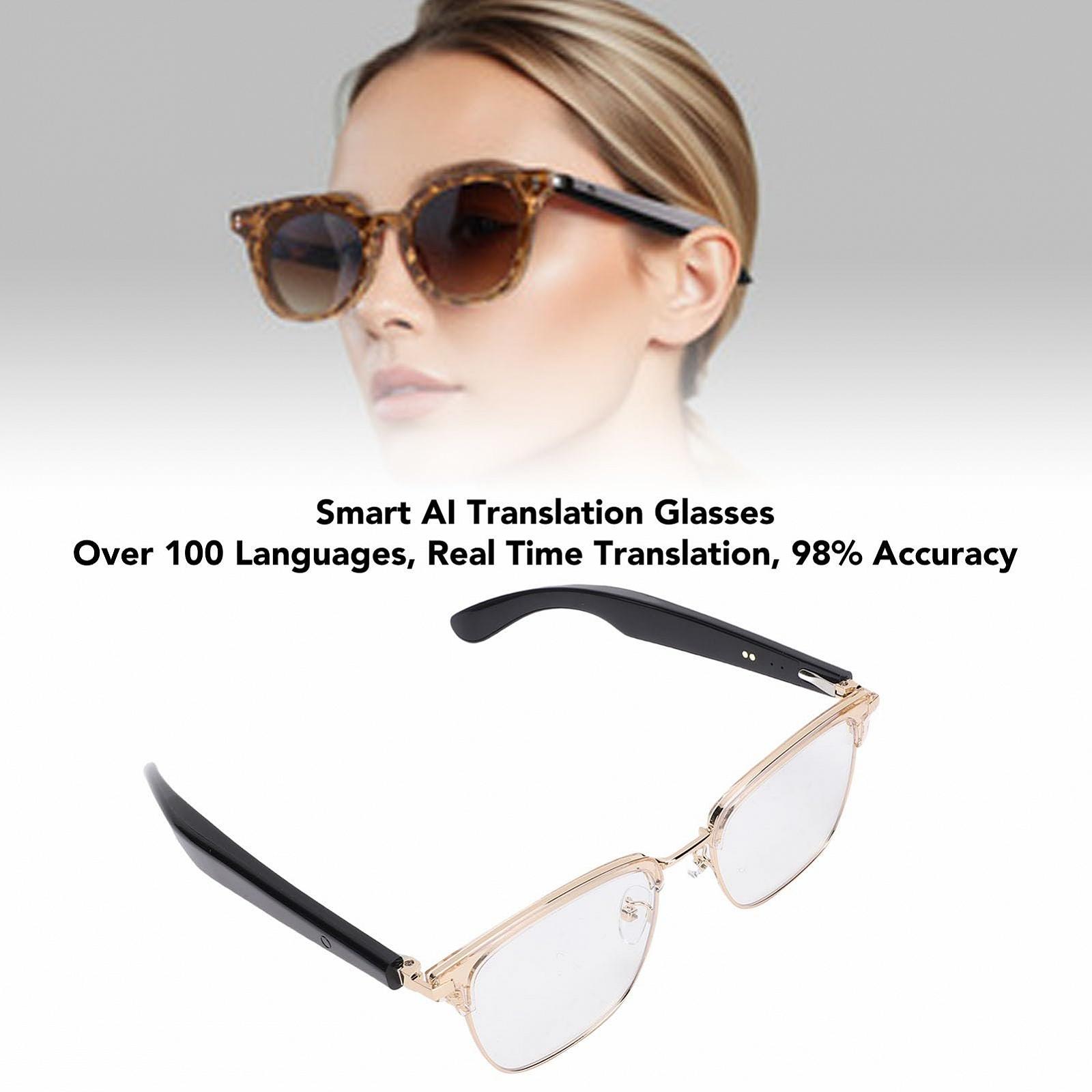 Смарт-очки для перевода VBESTLIFE AI, переводчик более 100 языков в реальном времени с Bluetooth 5.4, встроенный микрофон и динамик, фото №2