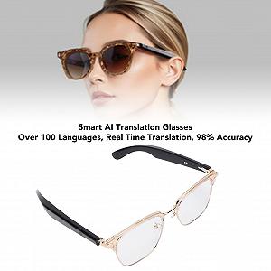 Розумні окуляри для перекладу VBESTLIFE AI, понад 100 мов у реальному часі з Bluetooth 5.4, вбудований мікрофон і динамік synthetic.ua - Фото 1