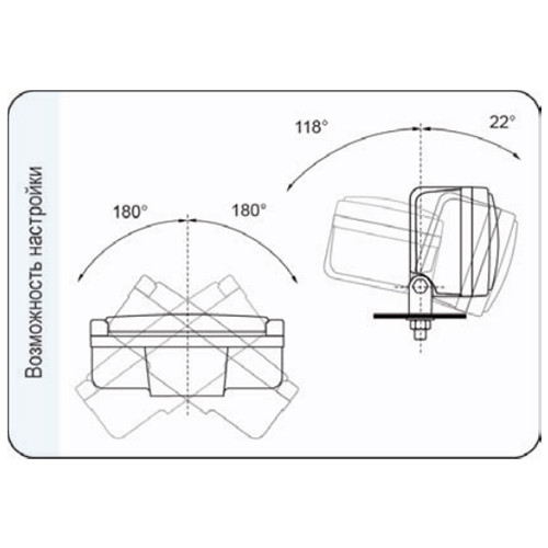 Противотуманная фара 138х78х60мм Wesem HM1.07229 галогеновая с крышкой 1шт, фото №7