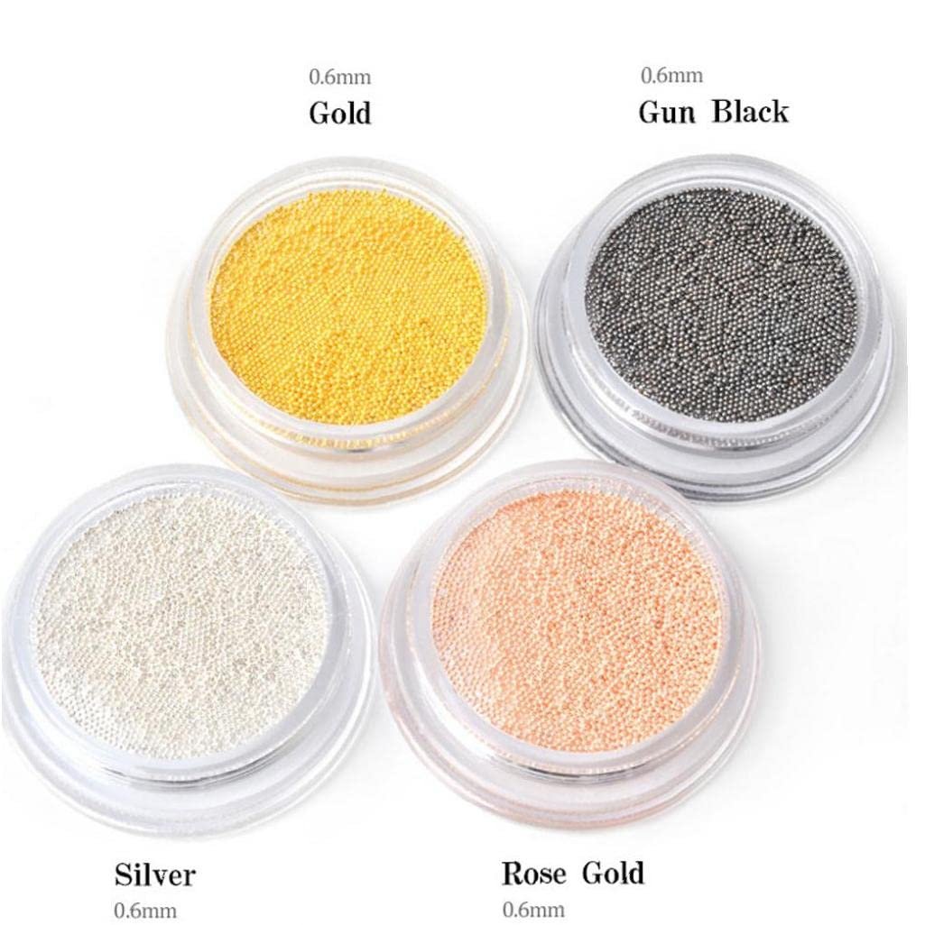 Украшения для ногтей Бисер из нержавеющей стали Мини 0.6 мм Розовое золото, фото №6