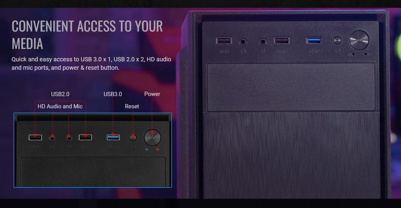 Комп’ютер GMR-234 / Intel Core i5-3470 / RAM 14GB / SSD 512GB / LAN / Windows 11 Pro / Чорний, фото №4