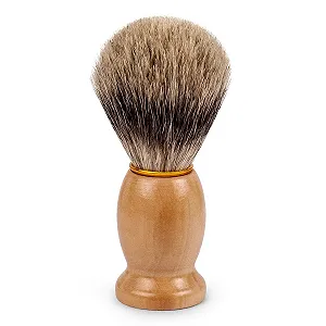 Помазок для гоління QSHAVE 100% ворс борсука дерев'яна основа synthetic.ua - Фото 1