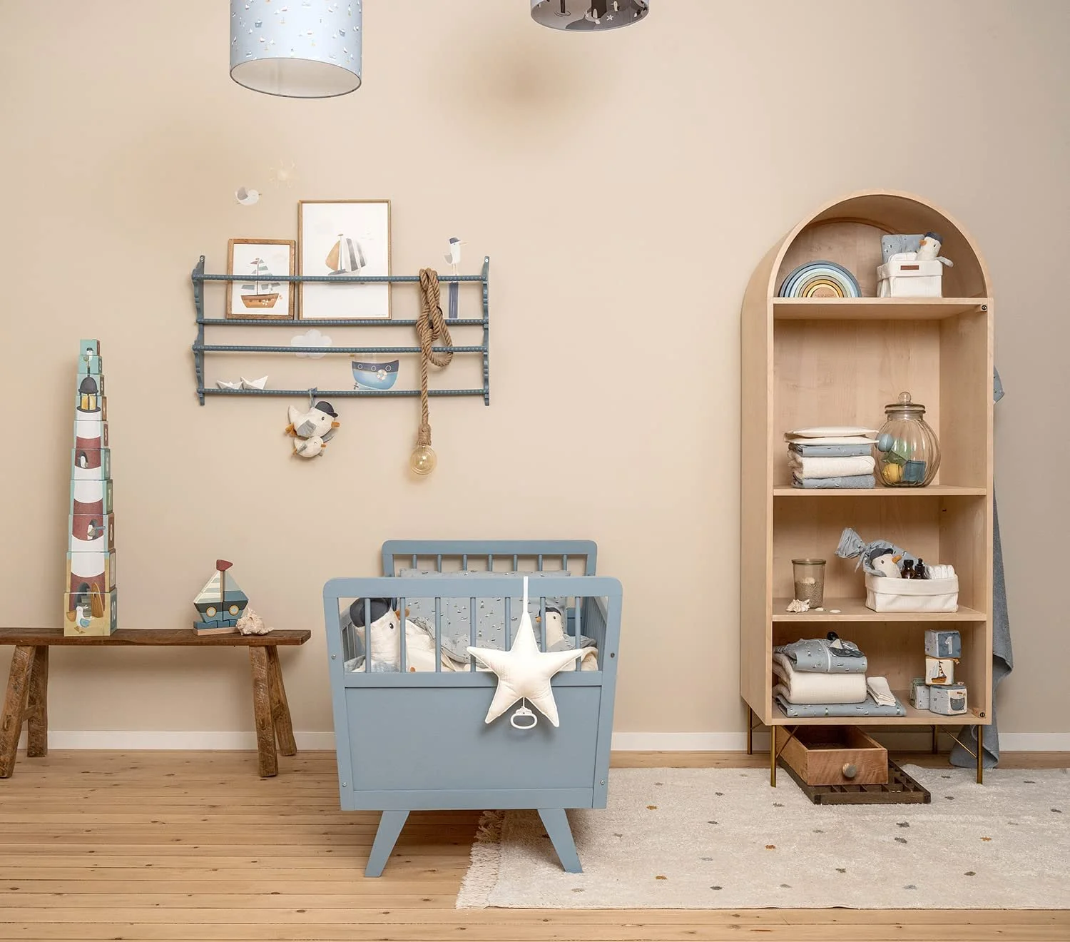 Органайзер для пеленального столика Little Dutch Pure Soft White, маленькая, 15 x 15 x 15 см, фото №3