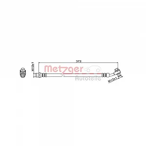 Гальмівний шланг METZGER 4111795 GREENPARTS MERCEDES-BENZ задня вісь зліва - Фото 1