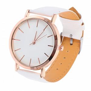 Кварцевые часы LIFKOME Женские часы Ультраплоские Белые Аналоговые Кожаный PU - Фото 1
