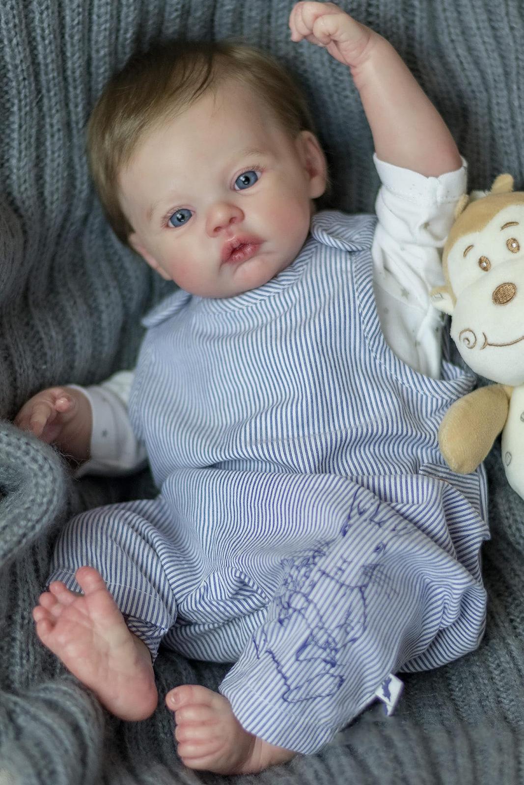 iCradle Reborn 19 дюймов 48 см Reborn Toddler Doll Baby Мягкий виниловый силикон Реалистичная кукла новорожденного Магнитная пустышка Игрушка Подарок на день рождения, фото №7