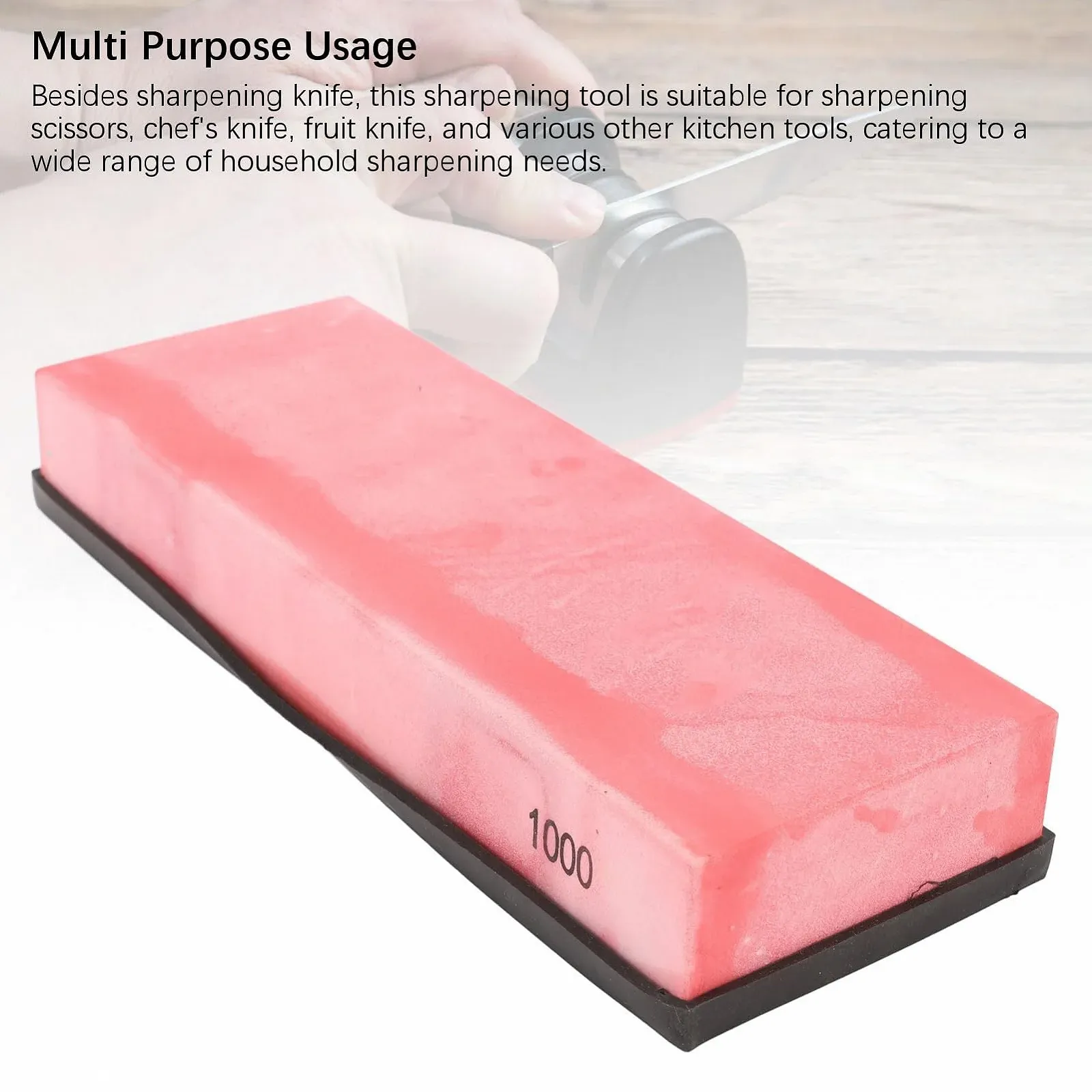 Точильный камень микропорошок оксида алюминия 7,87 x 2,76 x 1,18 дюйма зернистость 1000 с нескользящим основанием, фото №4