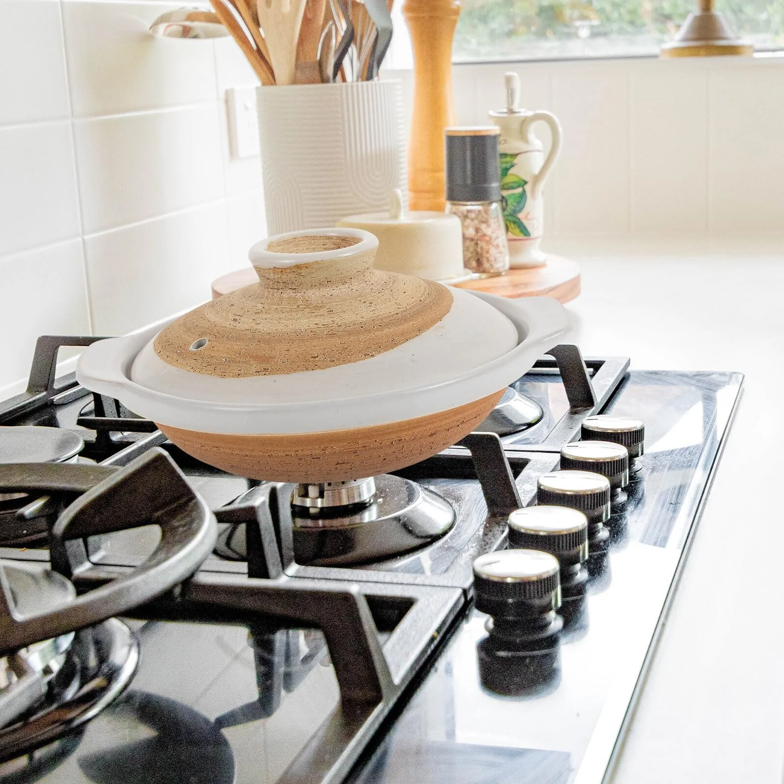 Каструля керамічна Veemoon з подвійними ручками термостійка для рису та супу, фото №7 Каструля керамічна Veemoon з подвійними ручками термостійка для рису та супу, фото №7