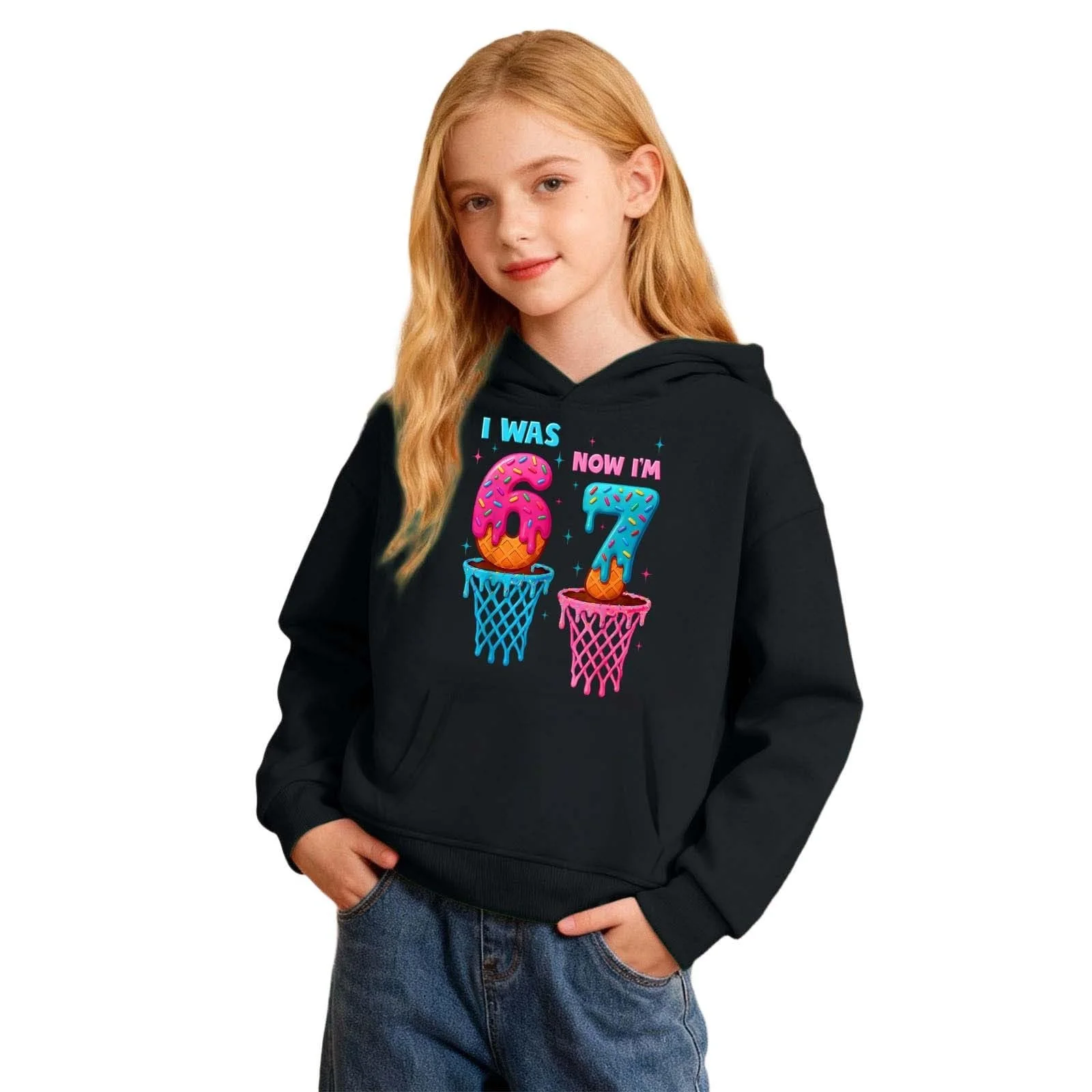 Девочковый Свитшот с принтом, с длинными рукавами, круглым вырезом, мягкий, удобный, спортивный топ на каждый день, фото №5 Девочковый Свитшот с принтом, с длинными рукавами, круглым вырезом, мягкий, удобный, спортивный топ на каждый день, фото №5