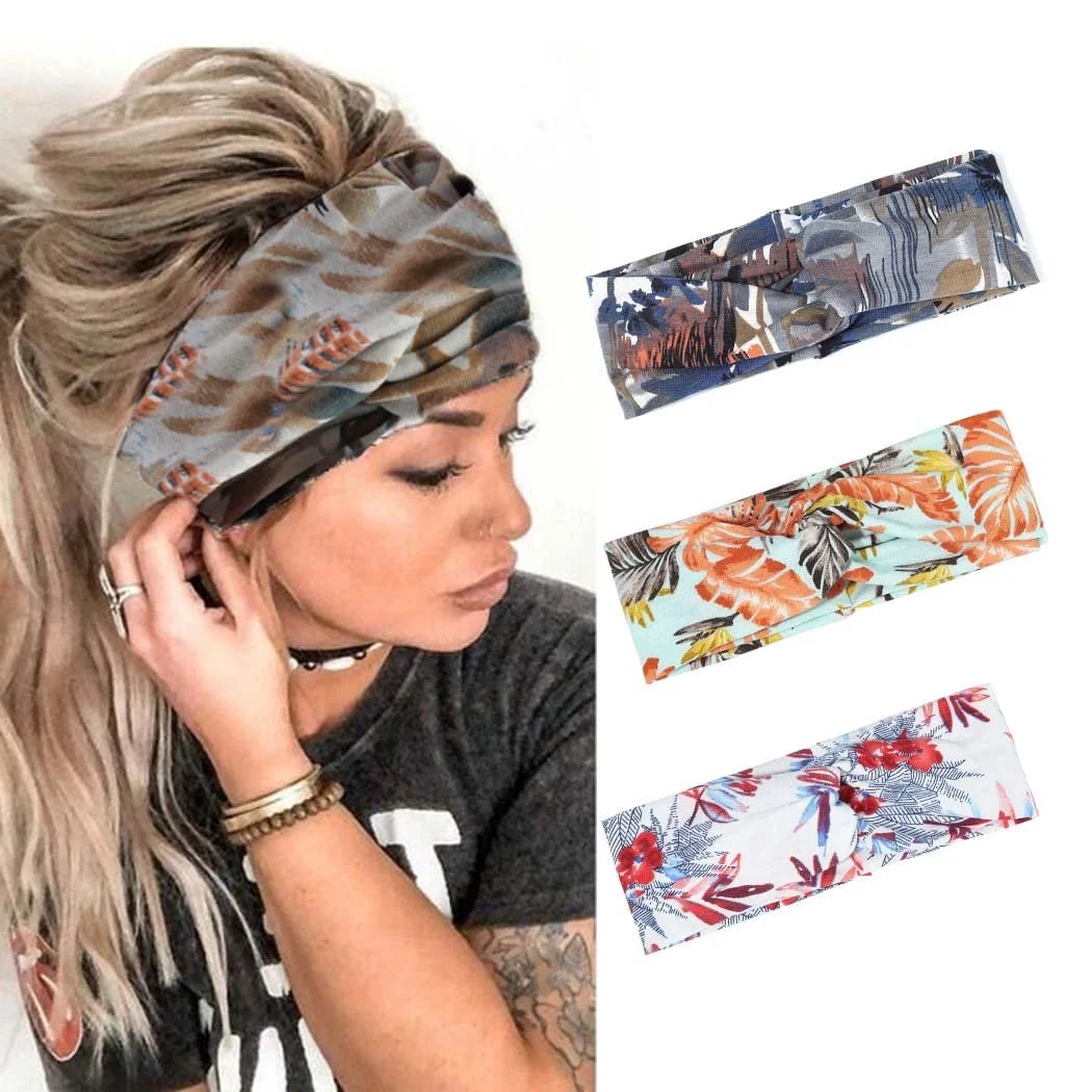 Пов'язка на голову в стилі бохо Zoestar Квітковий принт, червоний, фото №1 Пов'язка на голову в стилі бохо Zoestar Квітковий принт, червоний, фото №1