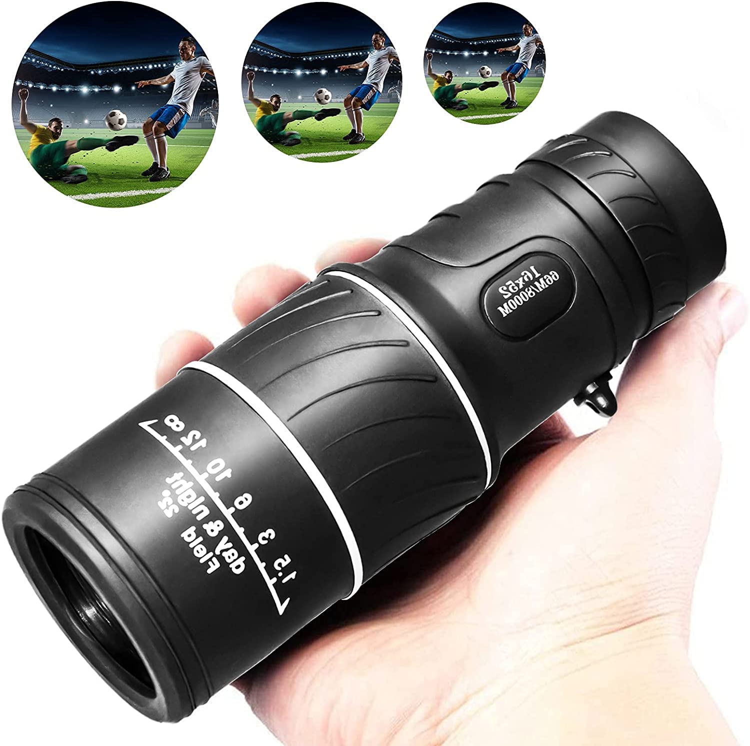 Телескоп TKTTBD HD Night Vision Monocular 16x52 Водонепроницаемый для наблюдения за птицами, охоты, кемпинга, туризма, концертов, фото №5