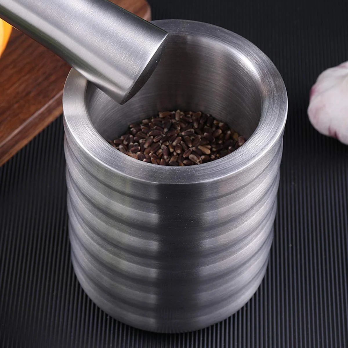 Набір ступки і товкачика Подрібнювач з нержавіючої сталі, фото №6