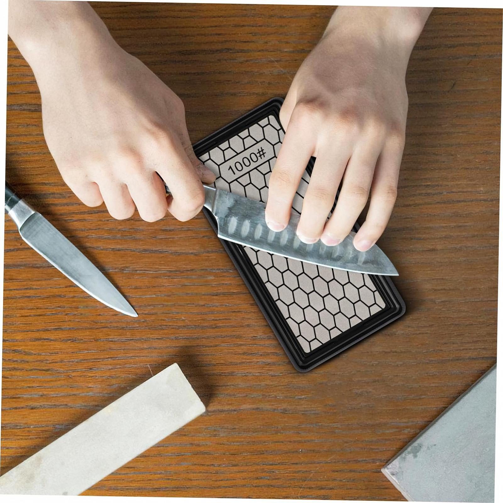 Алмазне точило для ножів Double-Sided 400/1000 Grit з підставкою, фото №8