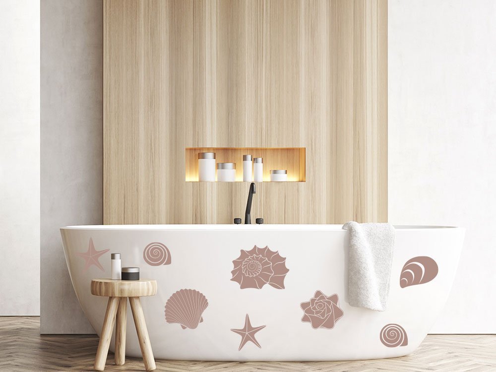 Наклейки для стін GrazDesign Морська тематика Набір для ванної та дверей, фото №2