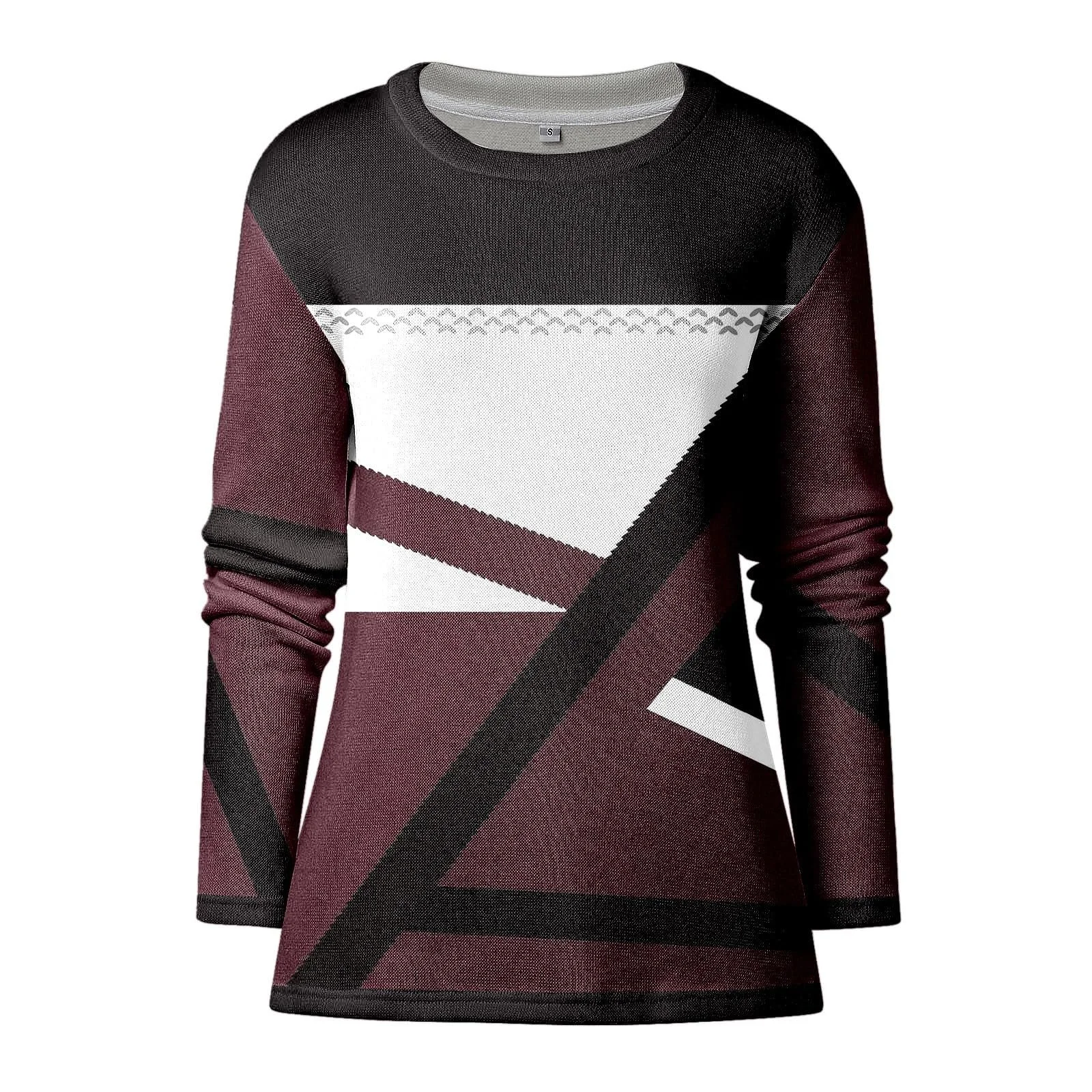 Рубашка спортивная Generisch Свободная Осенняя Длинная Без капюшона Свитшот с длинными рукавами Красочный, фото №4