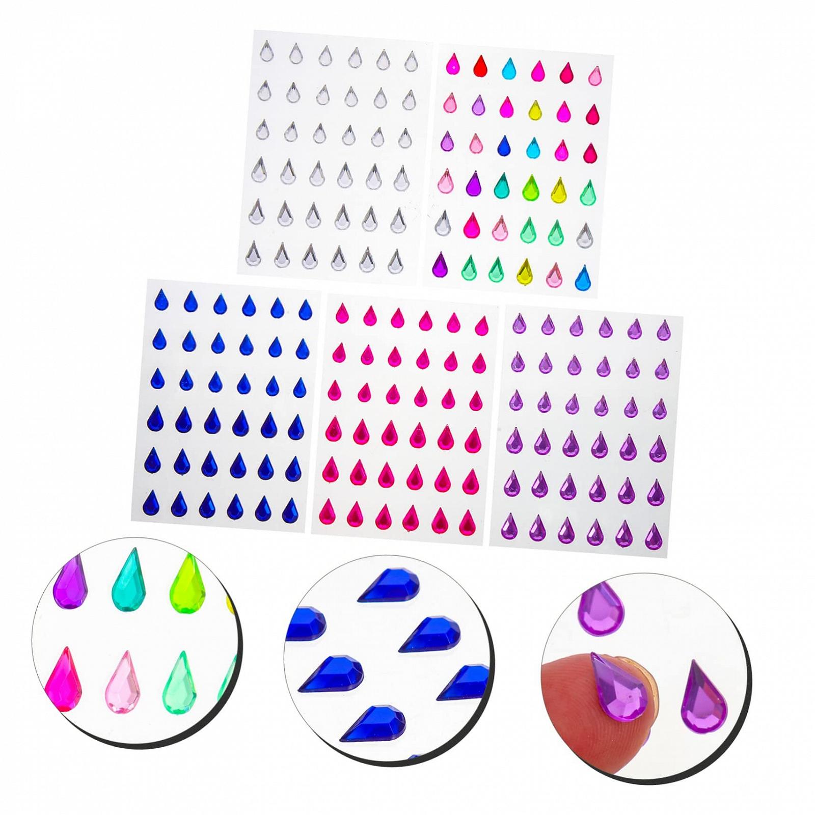 Стрази для нігтів Healeved, 5 аркушів, кристали, фото №3