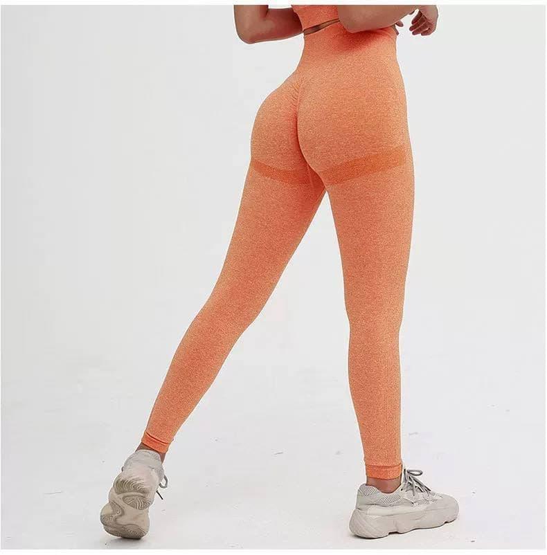 Леггинсы женские спортивные S 6201 оранжевые, фото №6