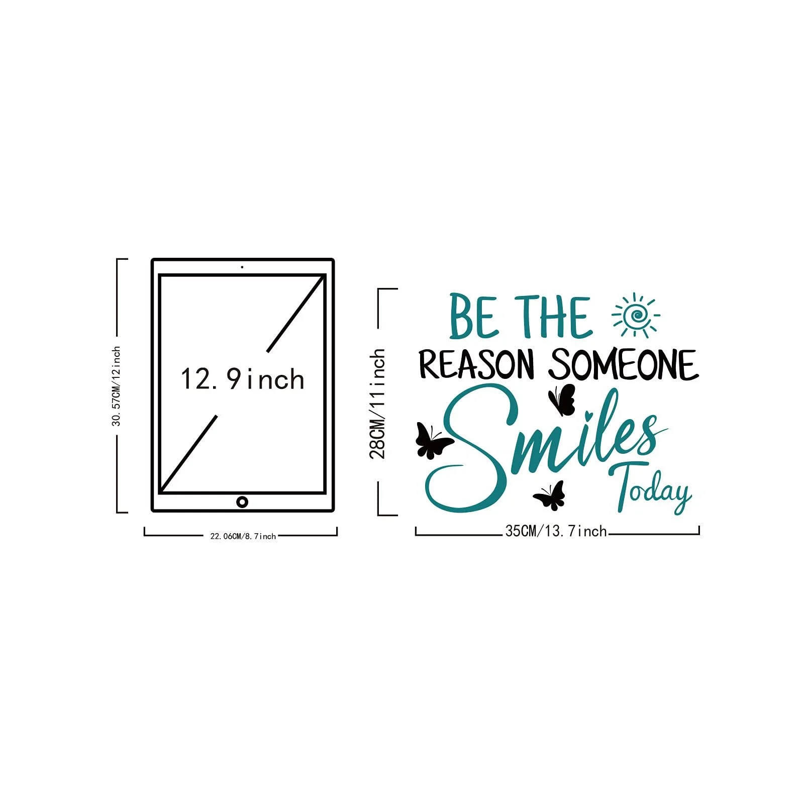 Наклейка на стіну SUPERDANT Motivational Text Proactive Smile вінілова, фото №3